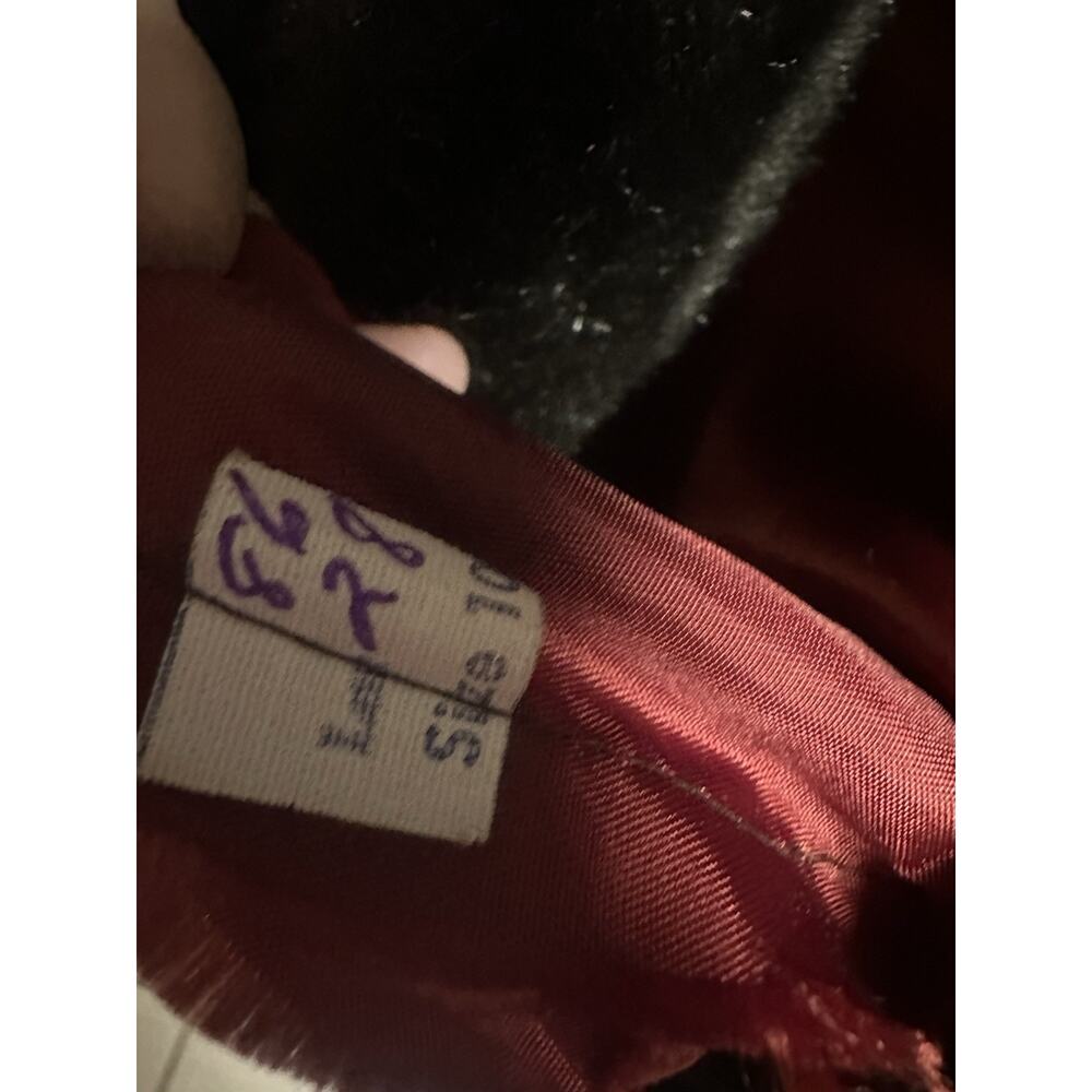 VNT 70s 90s Passport Plush Faux Fox Rabbit Fur Short Jacket Sm 10 Mob Satin 36w - Picture 15 of 15